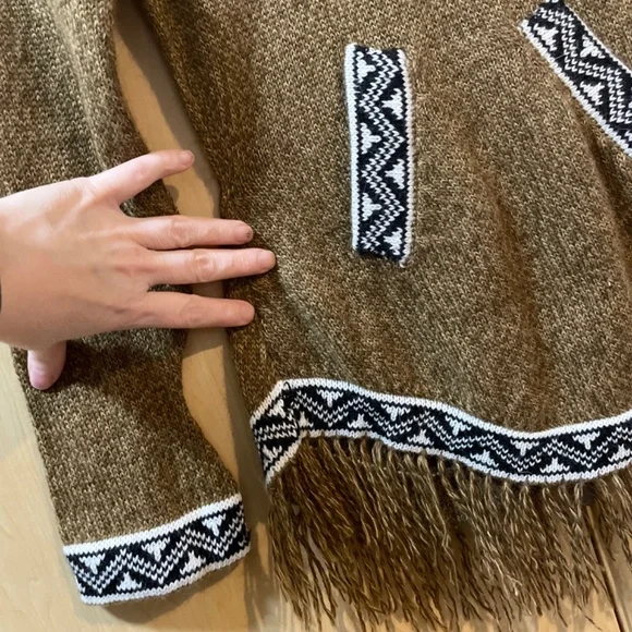 Women Small Gorgeous Handmade Artisan Hoodie Sweater Alpaca Mountain Village Sou - Picture 2 of 4